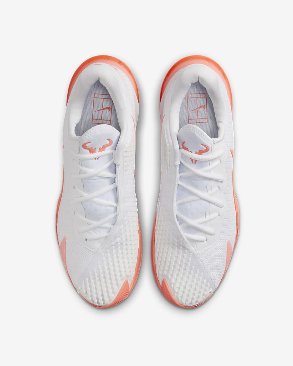 NikeCourt Air Zoom Vapor Cage 4 Rafa Men's Clay Tennis Shoes - White/White/Bright Mango