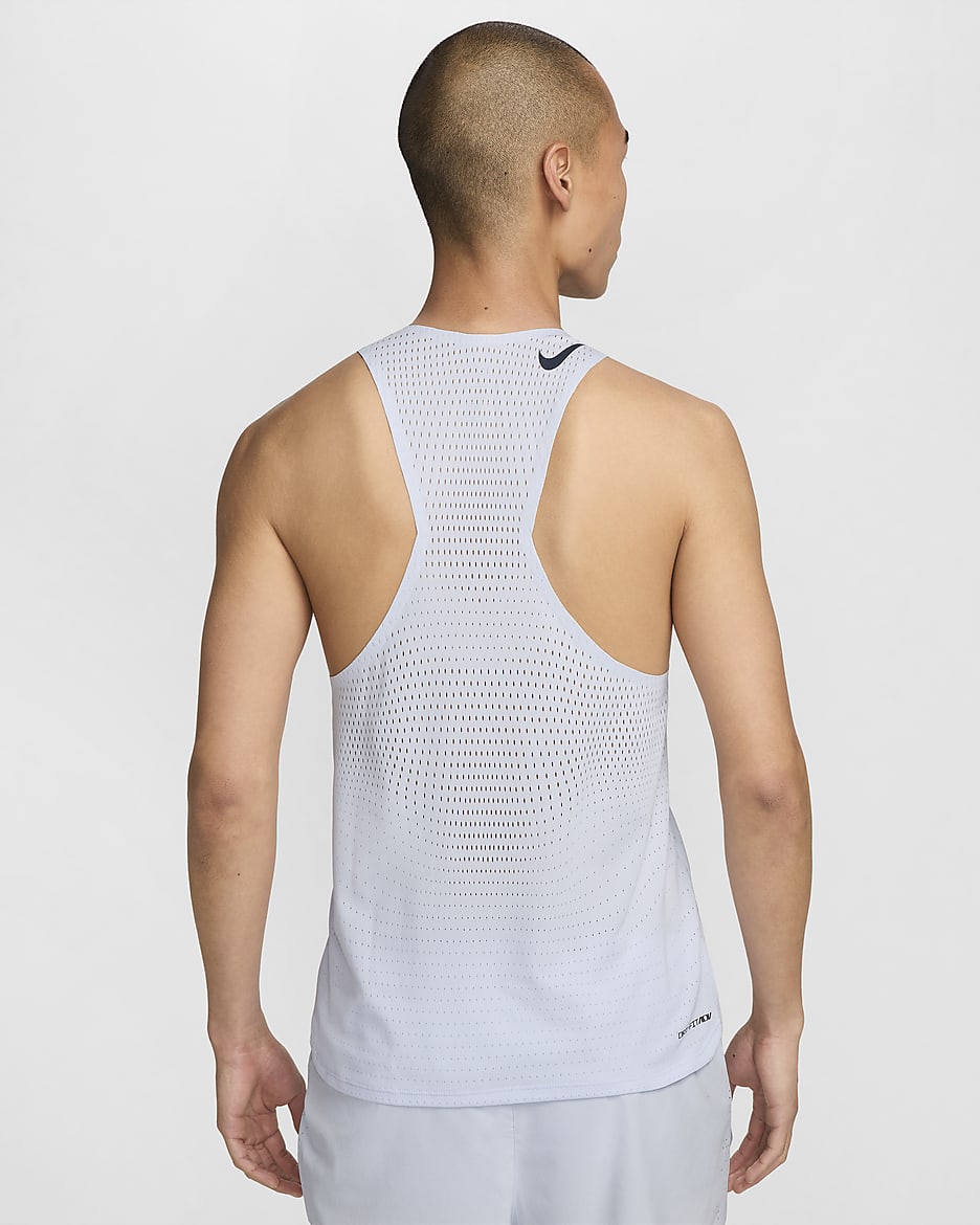 Nike AeroSwift Men's Dri-FIT ADV Running Vest - Football Grey/Dark Obsidian