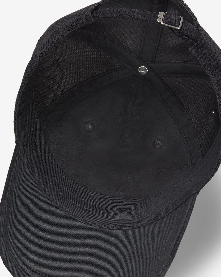 Nike Club Unstructured Corduroy Cap - Black/Black