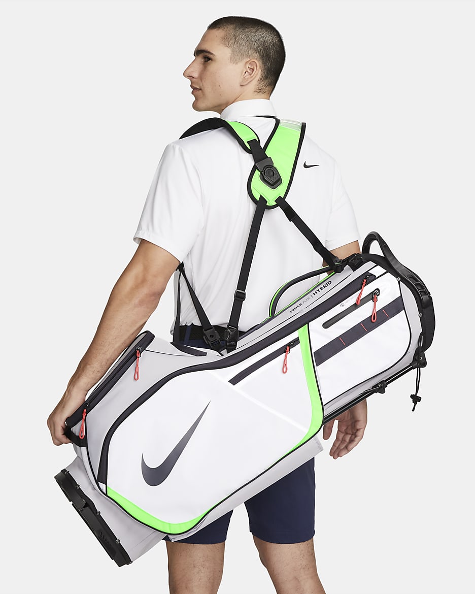 Nike Air Hybrid Energy Golf Bag - Pewter/Green Strike/Gridiron