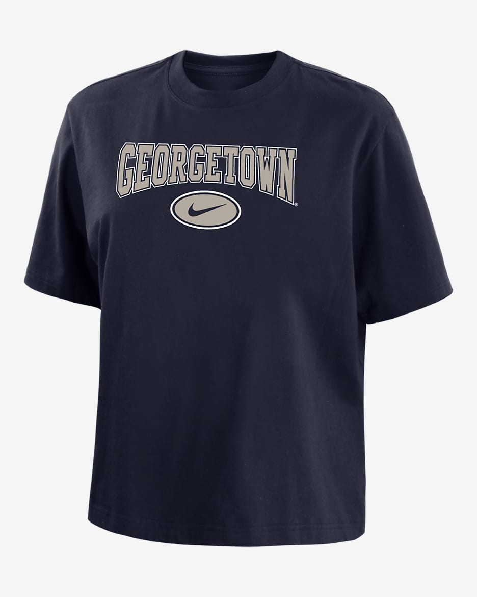 Georgetown Women's Nike College Boxy T-Shirt - Navy