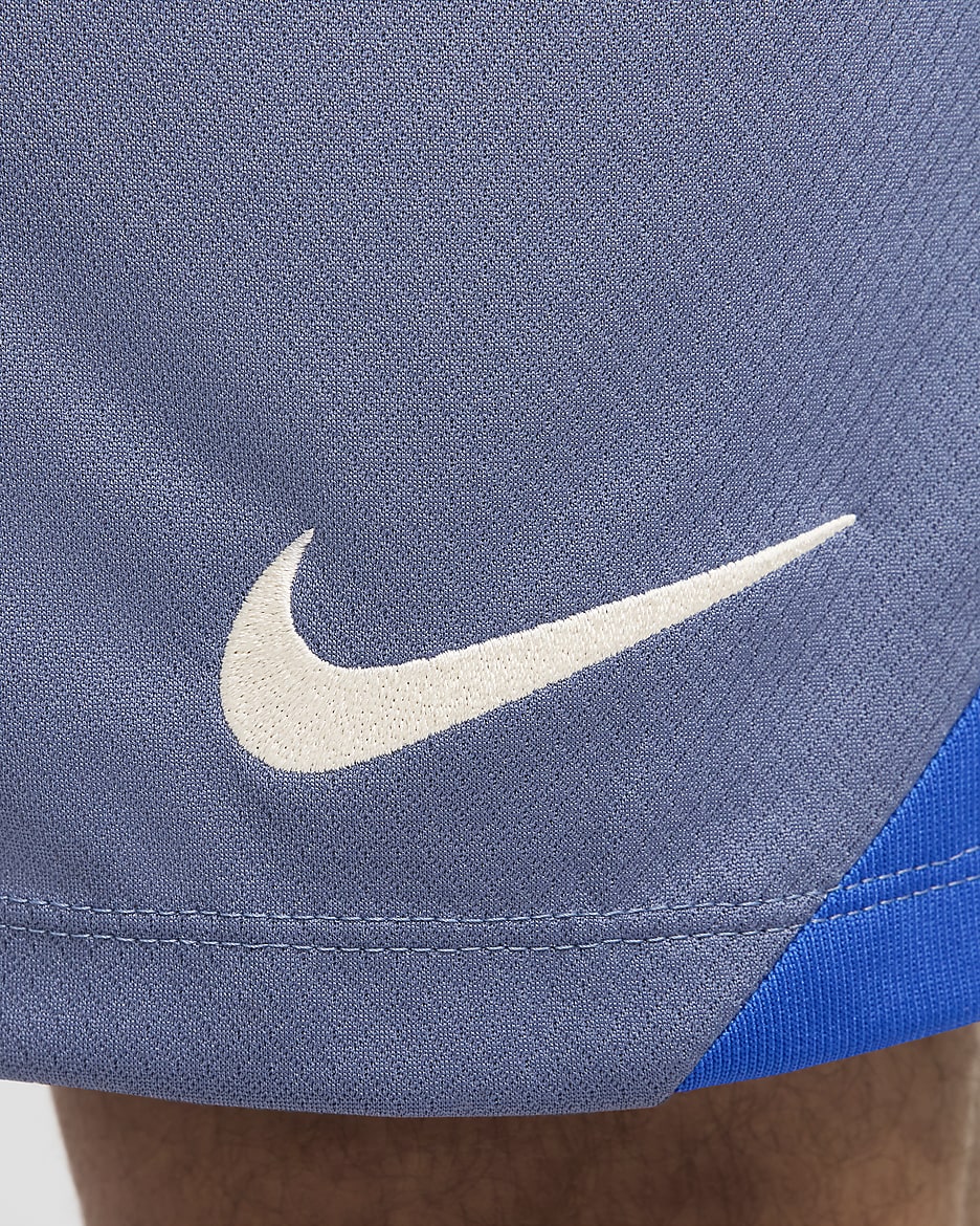 Męskie spodenki piłkarskie z dzianiny Nike Dri-FIT Inter Mediolan Strike - Diffused Blue/Lyon Blue/Sanddrift