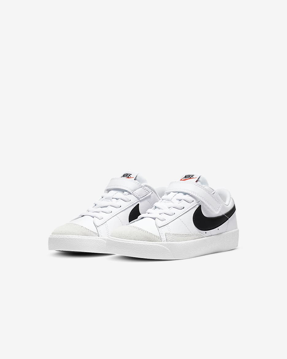 Tenis para niños de preescolar Nike Blazer Low '77 - Blanco/Naranja total/Negro