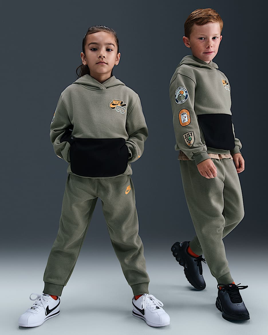 Nike Little Kids' Fleece Pullover Hoodie and Joggers Set - Light Army
