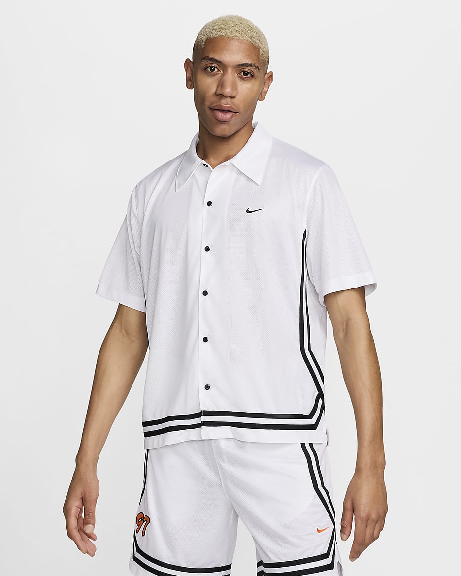 Playera de básquetbol de manga corta Dri-FIT para hombre Nike DNA Crossover - Blanco/Negro