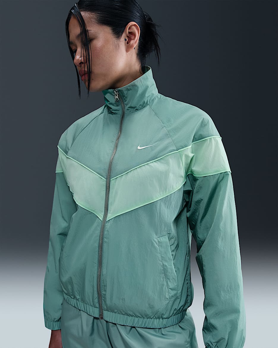 Nike Windrunner Women's Loose UV Woven Full-Zip Jacket - Cannon/Mint Foam/Mint Foam/Sail