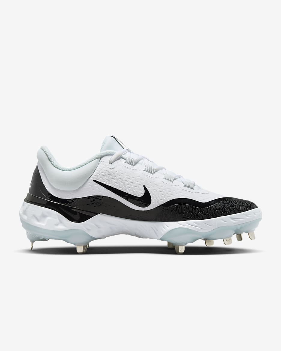 Nike Alpha Huarache Elite 4 Low Men's Baseball Cleats - White/Blue Tint/Pure Platinum/Black