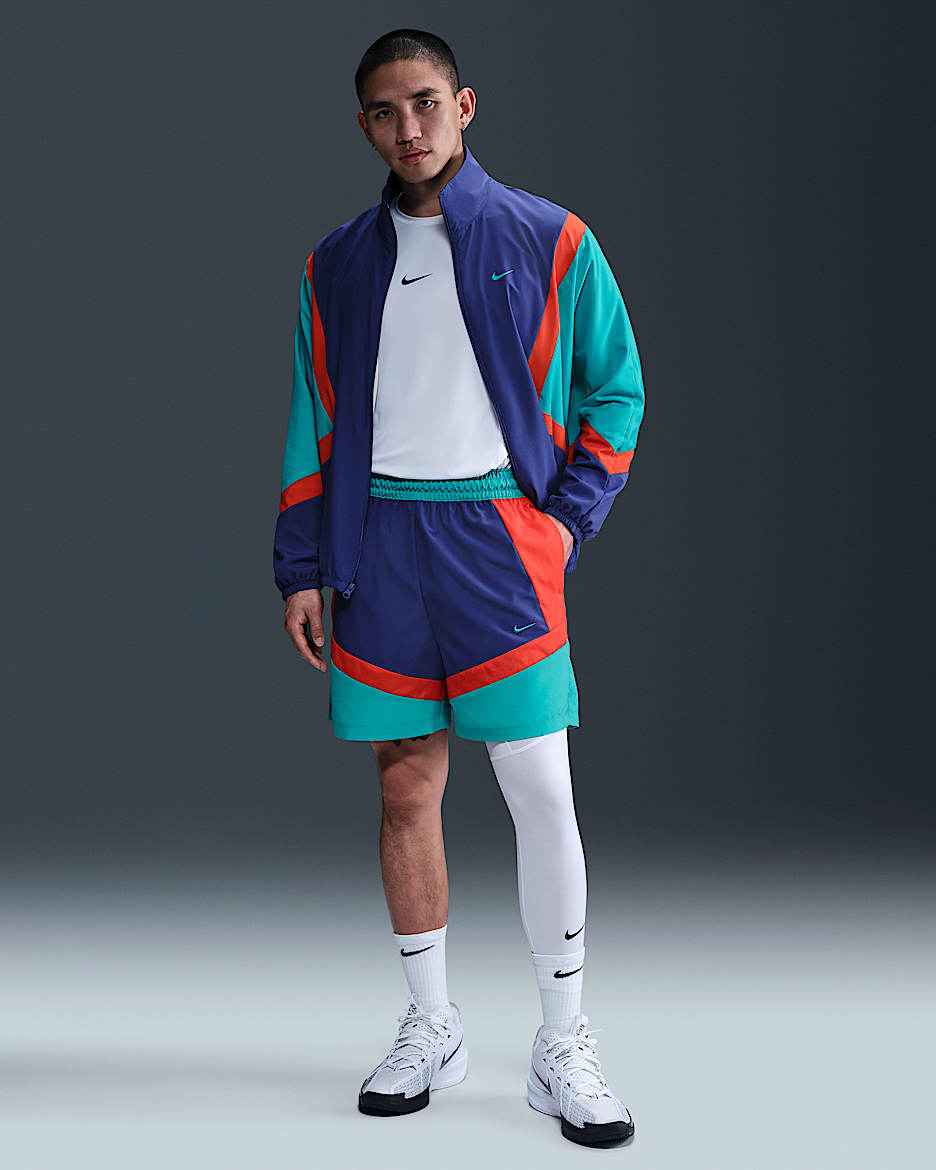 Nike Icon Men's 15cm (approx.) Woven Basketball Shorts - Deep Night/Picante Red/Dusty Cactus/Dusty Cactus
