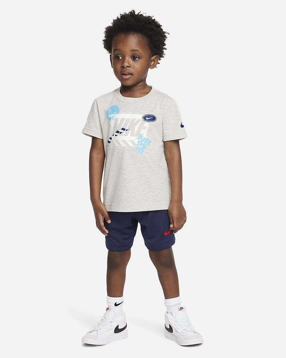 Nike Hazard Stamp Tee Toddler T-Shirt - Grey Heather