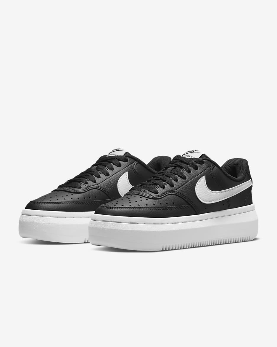 Nike Court Vision Alta Women's Shoes - Black/White