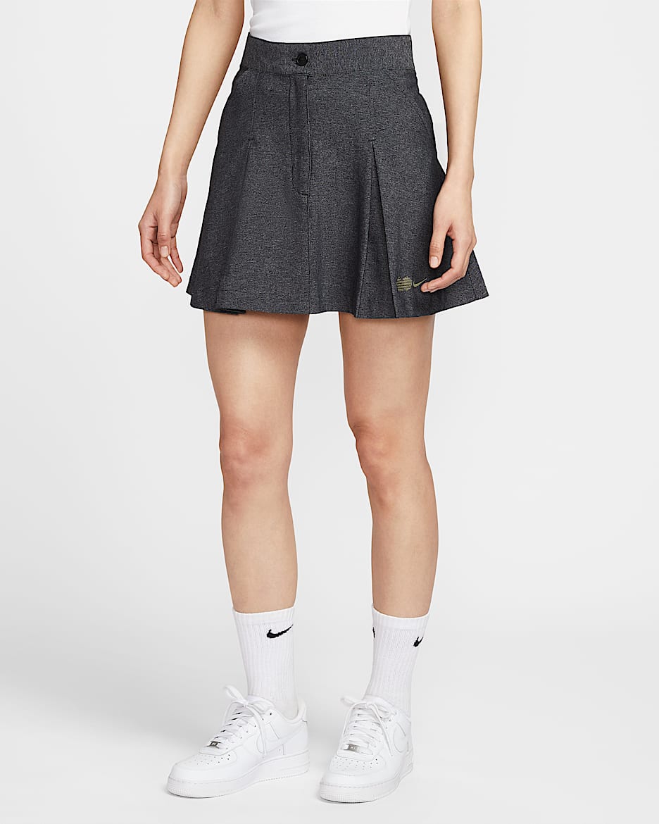 Falda para mujer Naomi Osaka - Negro/Oliva medio