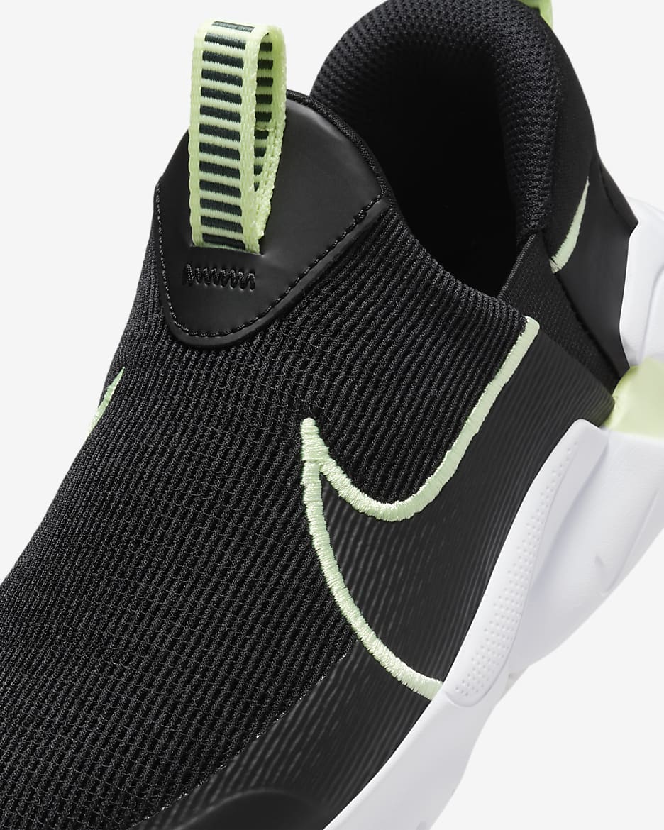 Tenis de correr para niños grandes Nike Flex Plus 2 - Negro/Verde vintage/Blanco/Voltio ligero