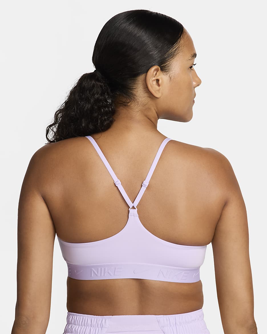 Nike Indy Light Support Women's Padded Adjustable Sports Bra - Lilac Bloom/Lilac Bloom