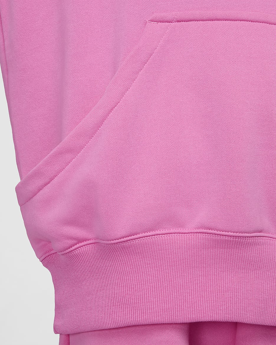 Sudadera con gorro sin cierre de French Terry oversized para mujer Nike Sportswear Phoenix Fleece - Rosa alegre/Negro