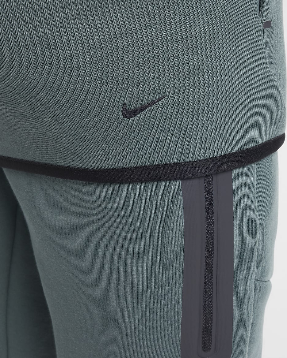 Nike Sportswear Tech Fleece Big Kids' Full-Zip Hoodie - Vintage Green/Vintage Green/Black/Black