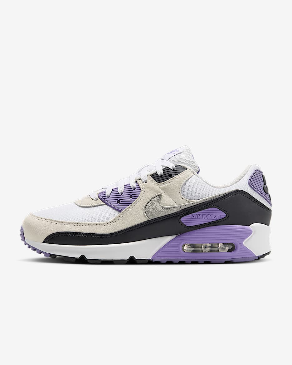 Nike Air Max 90 Men's Shoes - White/Dusty Amethyst/Photon Dust/Light Smoke Grey