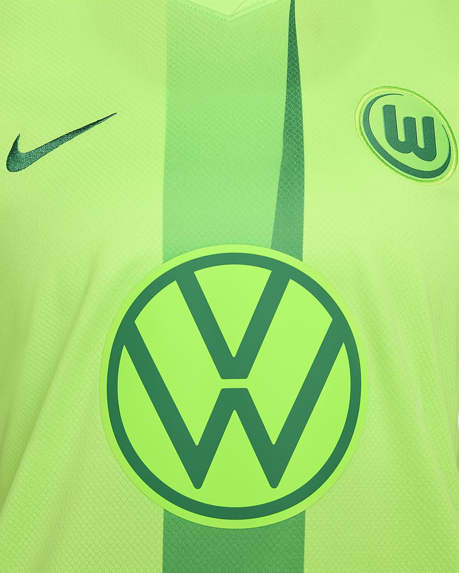 VfL Wolfsburg 2024/25 Stadium Home Women's Nike Dri-FIT Football Replica Shirt - Sub Lime/Lucky Green/Sub Lime