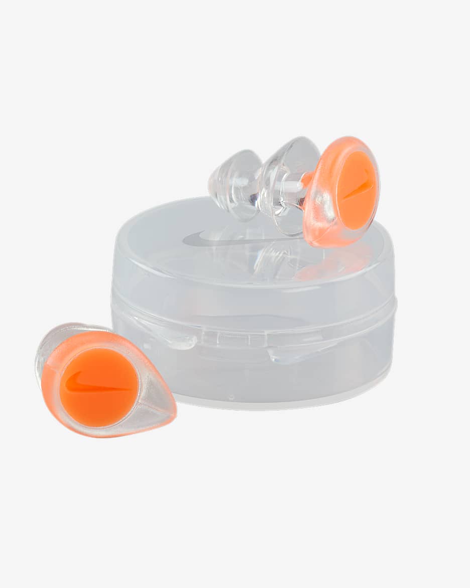 Tapones de natación para los oídos Nike - Hipercarmesí/Transparente/Hipercarmesí