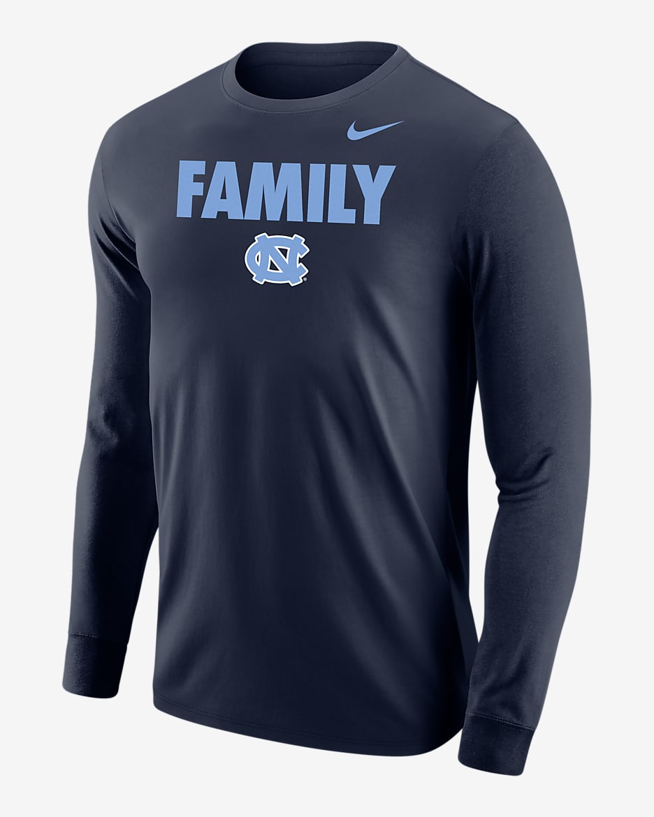 North Carolina Men's Nike College Long-Sleeve T-Shirt - Navy