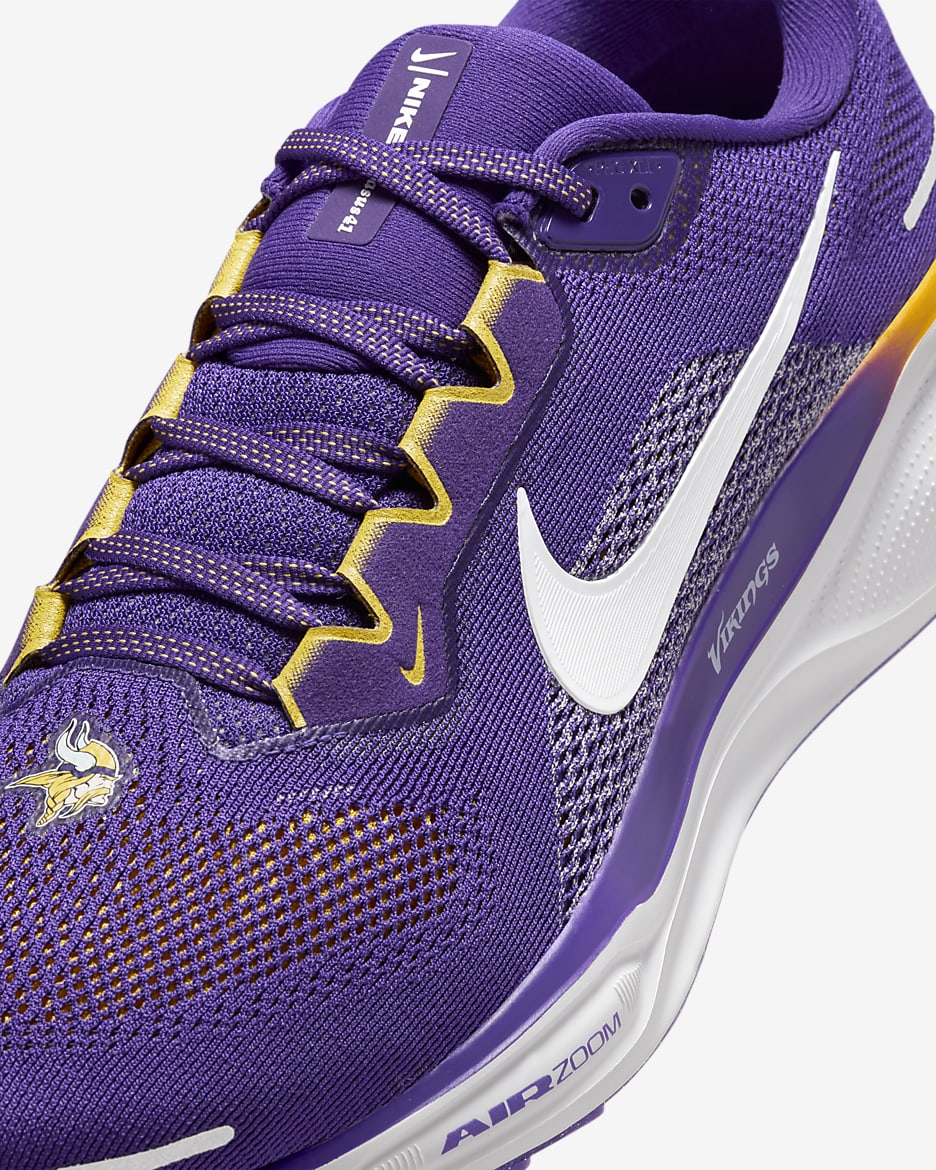 Nike Pegasus 41 NFL Minnesota Vikings Men's Road Running Shoes - Court Purple/White/Gold/White