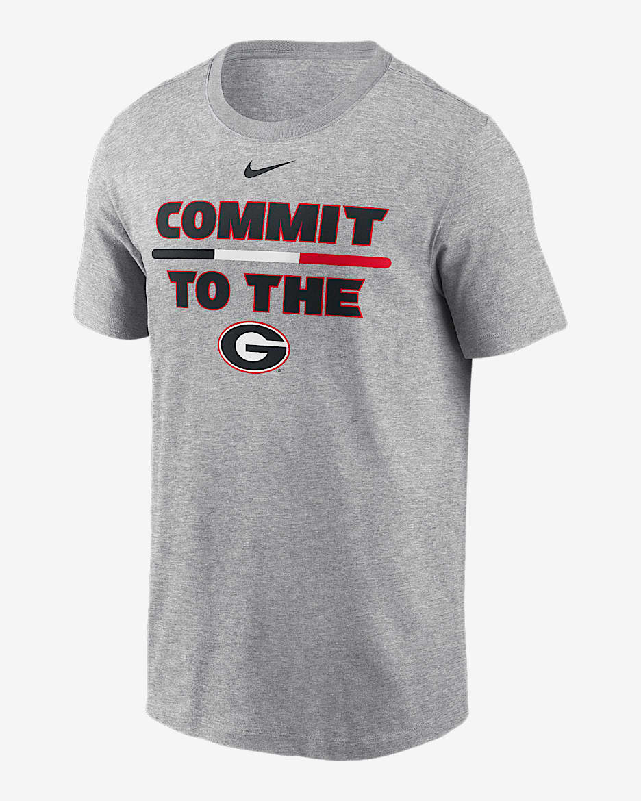 Georgia Bulldogs DNA Lockup Men's Nike College T-Shirt - Dark Grey Heather