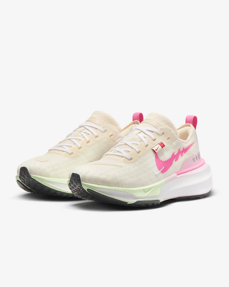 Nike Invincible 3 Women's Road Running Shoes - Sail/Vapour Green/Medium Soft Pink/Hyper Pink