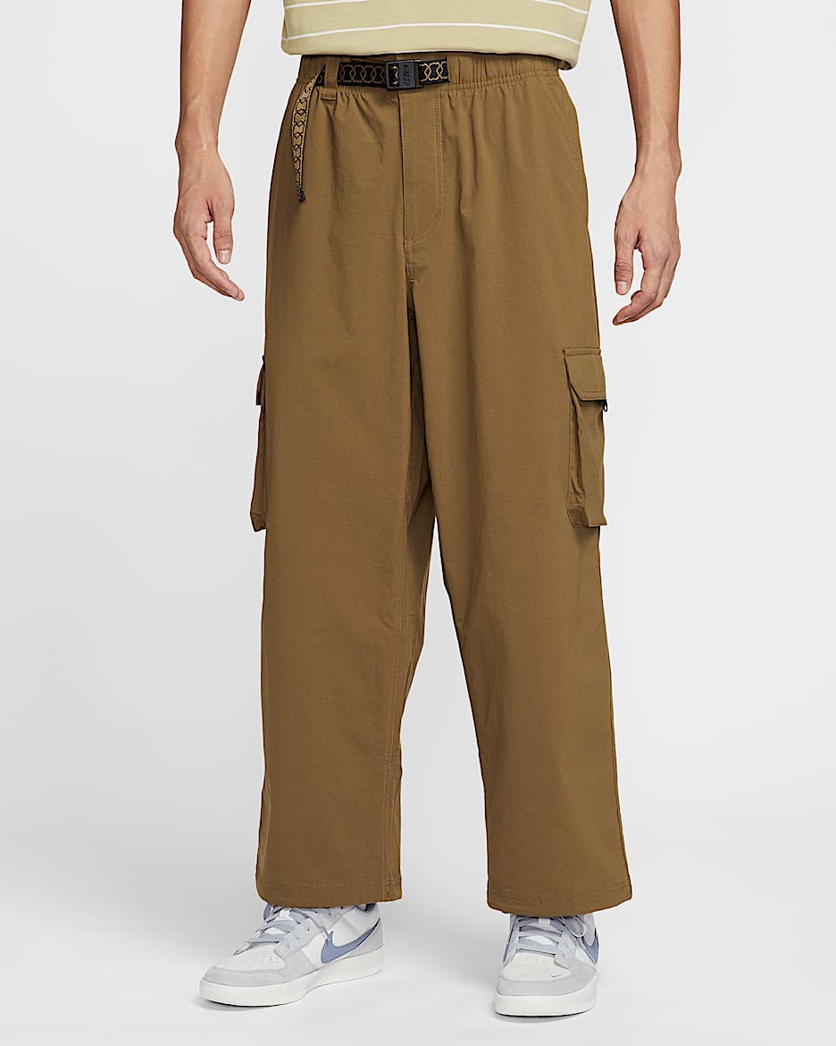 Nike SB Kearny Cargo Skate Pants - Mosswood Brown/White