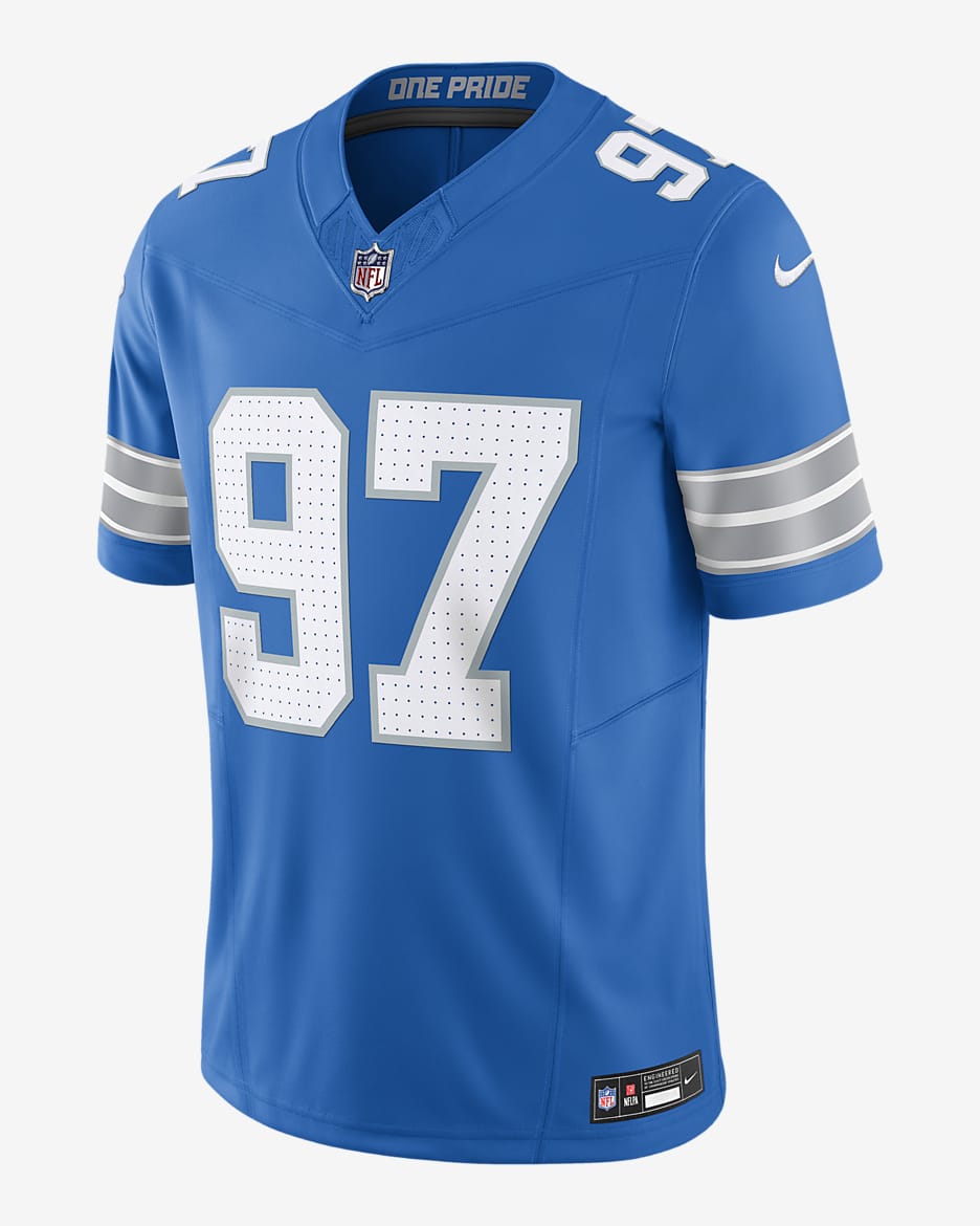 Aidan Hutchinson Detroit Lions Men's Nike Dri-FIT NFL Limited Football Jersey - Blue