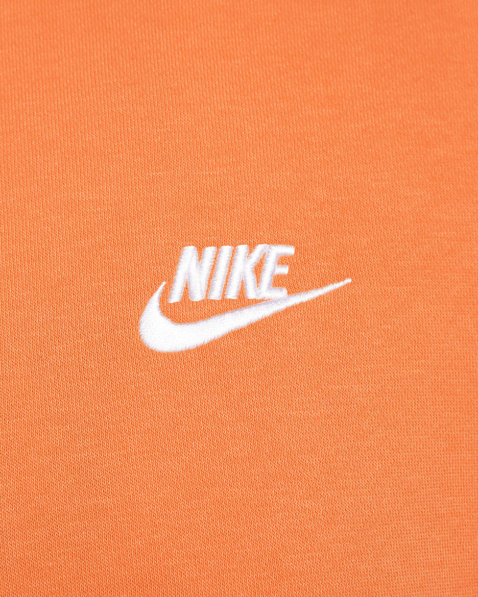 Nike Sportswear Club Fleece Pullover Hoodie - Bright Mandarin/Bright Mandarin/White