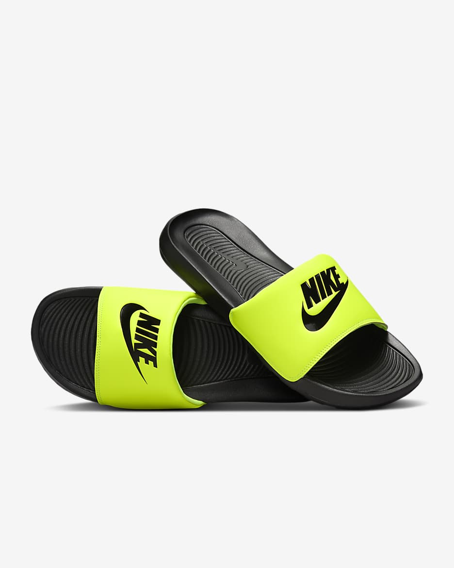 Nike Victori One Men's Slides - Black/Volt/Black