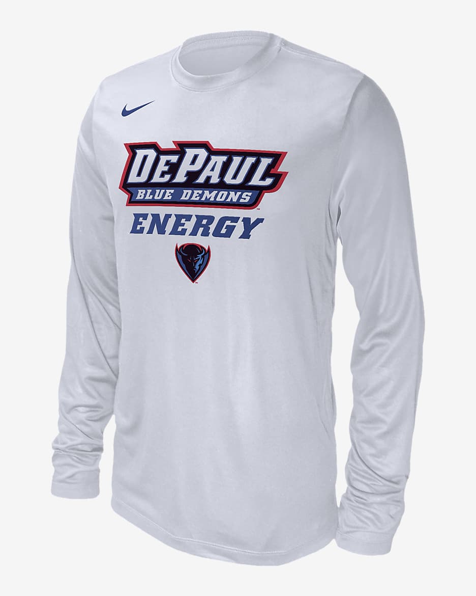 DePaul Men's Nike College Long-Sleeve T-Shirt - White