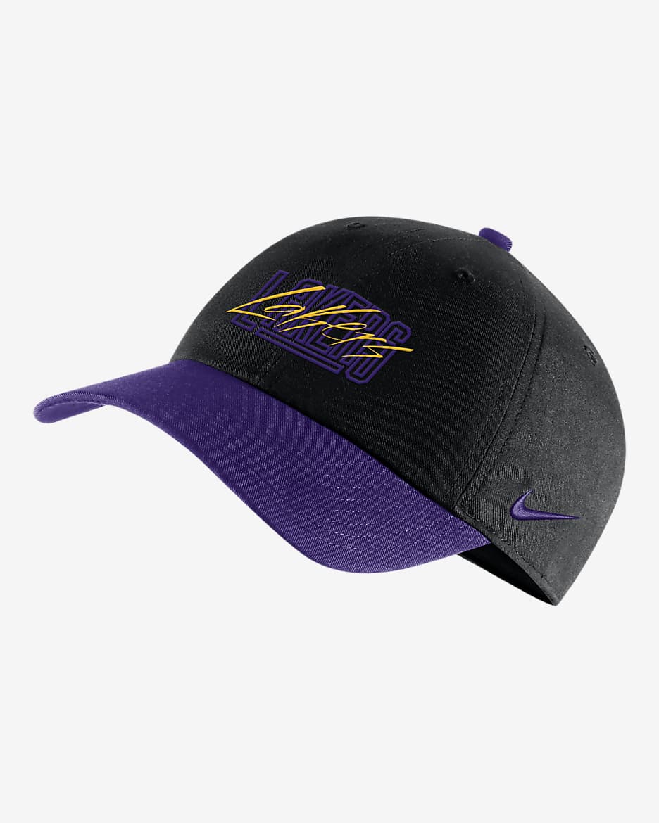 Los Angeles Lakers Heritage86 Nike NBA Adjustable Hat - Black