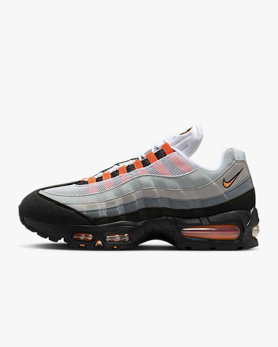 Nike Air Max 95 OG Men's Shoes - White/Wolf Grey/Light Smoke Grey/Bright Mandarin