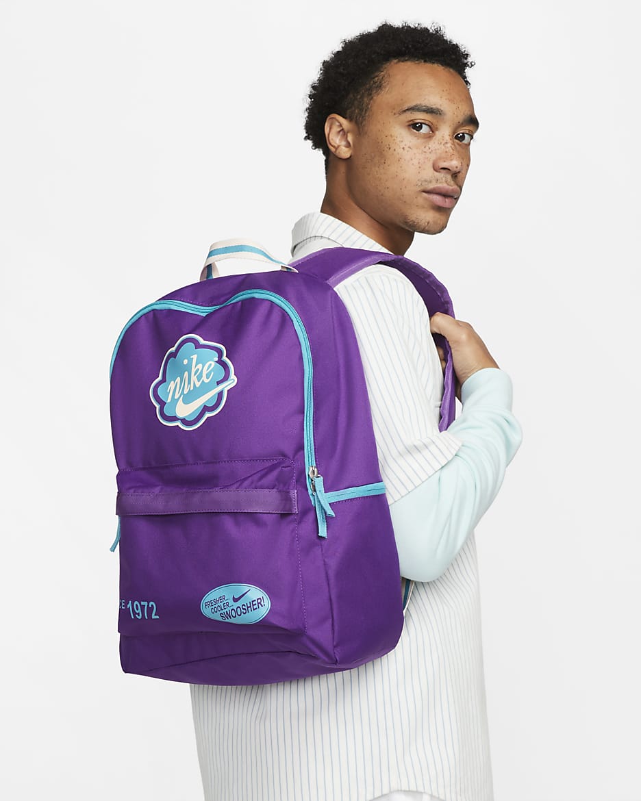 Nike Heritage Backpack (25L) - Disco Purple/Teal Nebula/Teal Nebula