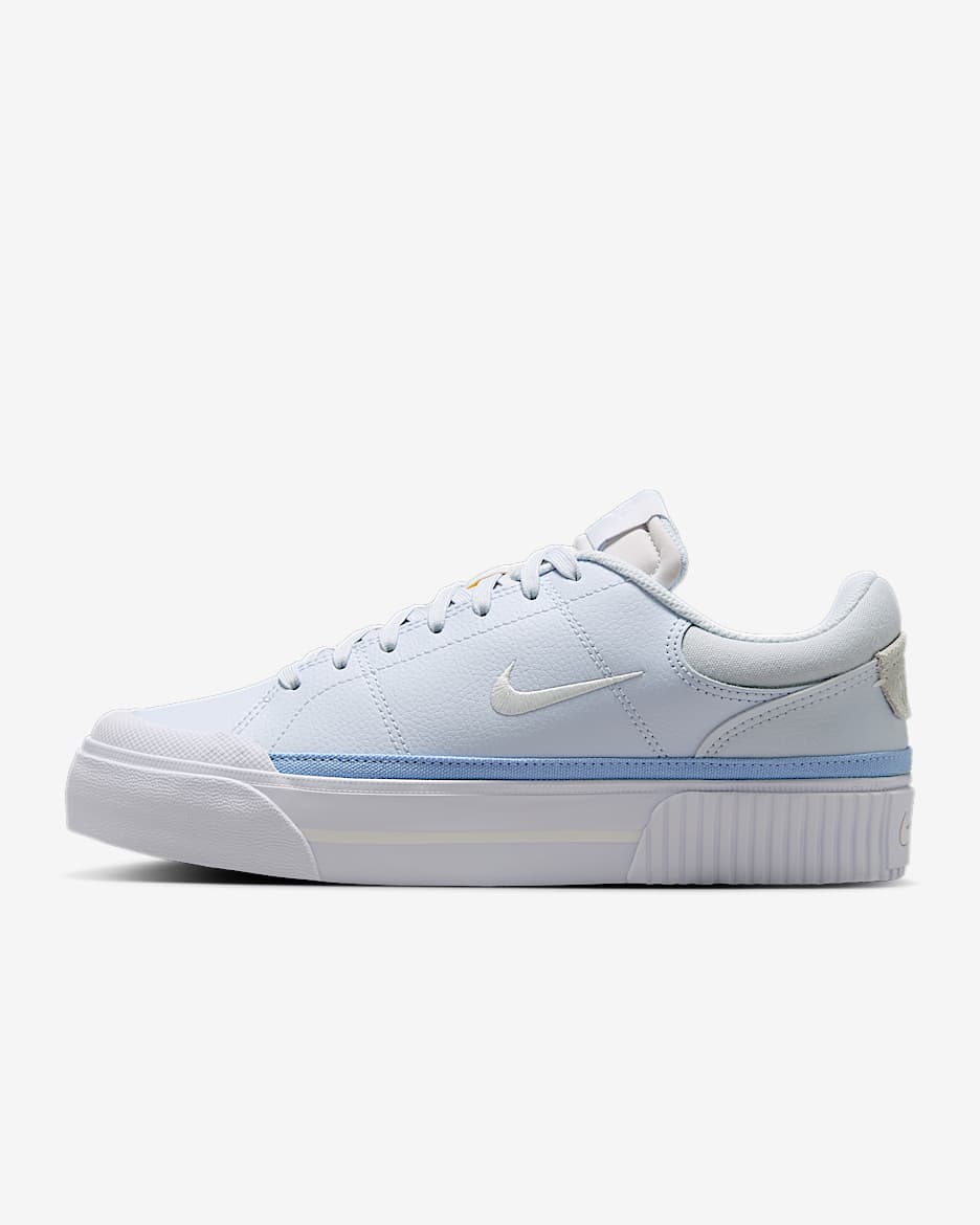 Calzado para mujer Nike Court Legacy Lift - Gris fútbol/Aluminio/Blanco/Blanco cumbre
