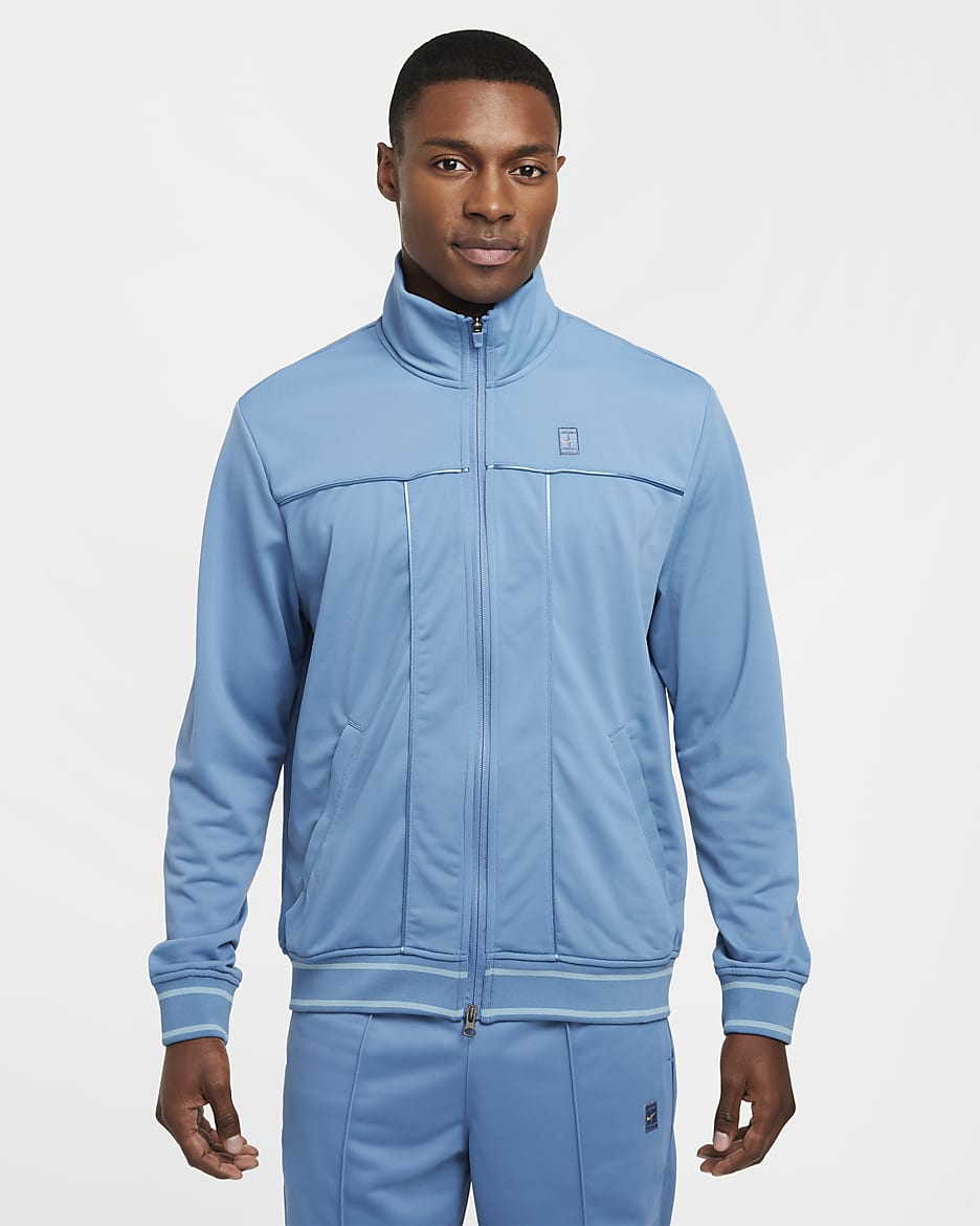 Veste de tennis NikeCourt pour Homme - Aegean Storm/Denim Turquoise