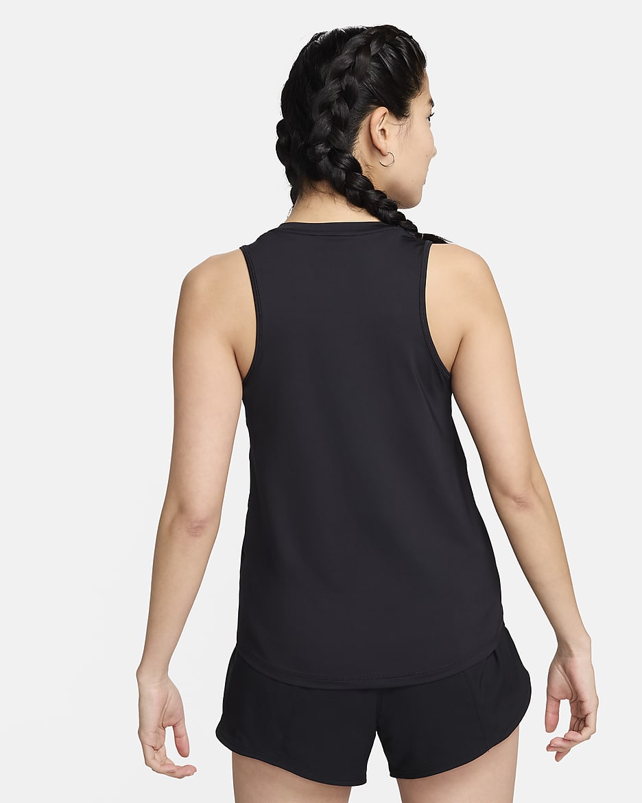 Nike One Women's Graphic Running Tank Top - Black/White