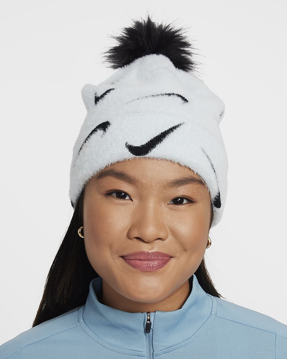 Bonnet Nike Peak pour ado - Glacier Blue/Noir