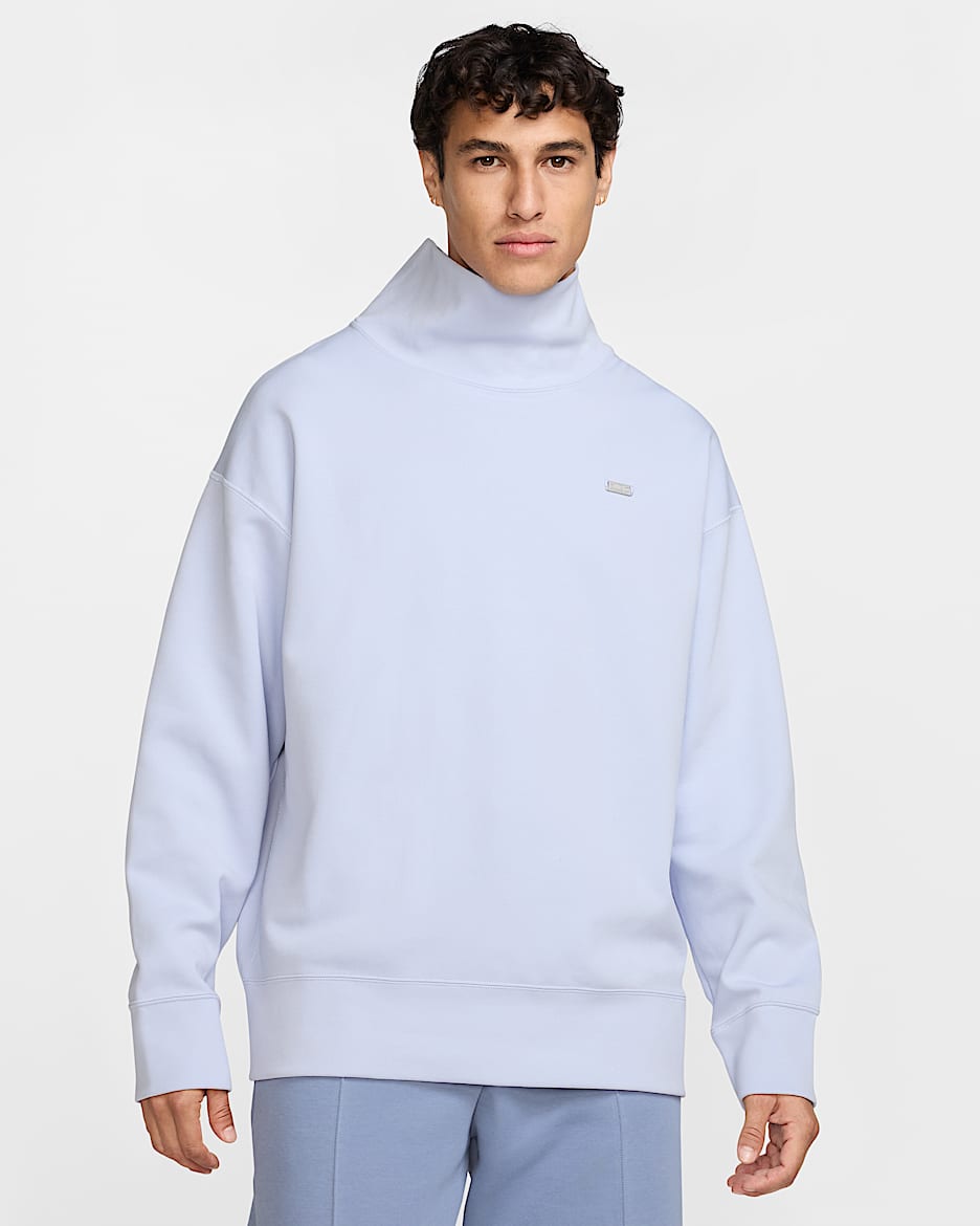 Inter Milan Tech Fleece Away Men's Nike Football Graphic Turtleneck - Ghost/Metallic Silver