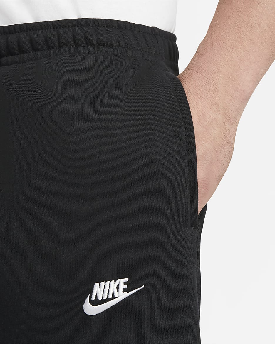 Pantaloni Nike Sportswear Club Fleece - Uomo - Nero/Nero/Bianco