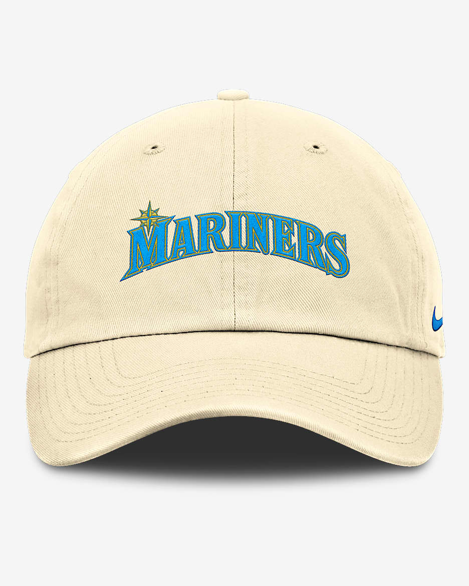 Seattle Mariners Club Men's Nike MLB Adjustable Hat - Coconut Milk