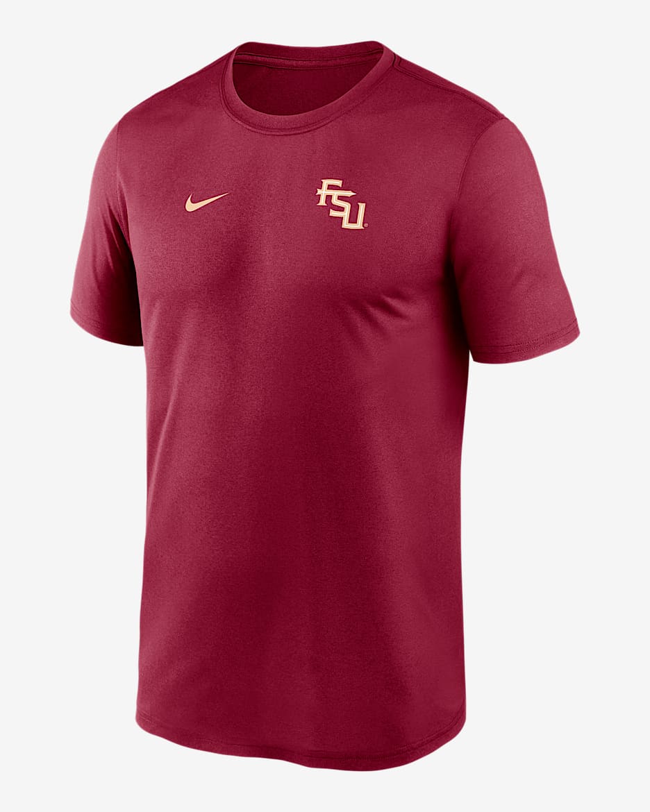 Florida State Sideline Legend Small Logo Men's Nike Dri-FIT College T-Shirt - Garnet