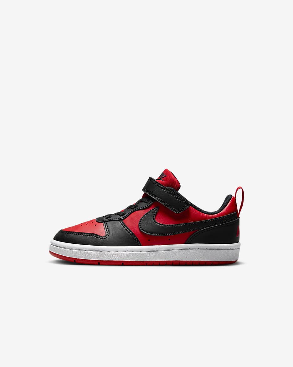 Nike Court Borough Low Recraft Younger Kids' Shoes - University Red/White/Black