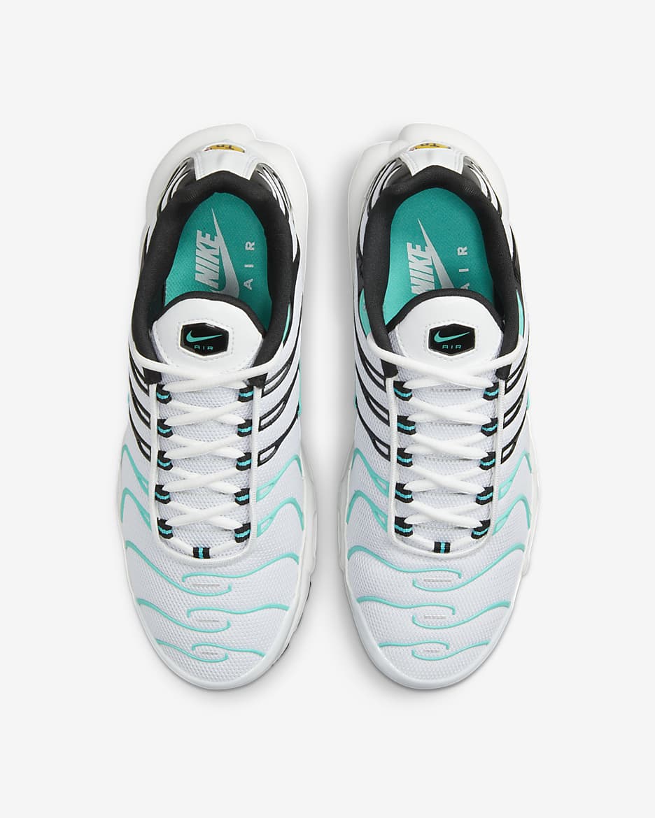 รองเท้าผู้ชาย Nike Air Max Plus - ขาว/ดำ/Reflect Silver/Hyper Jade