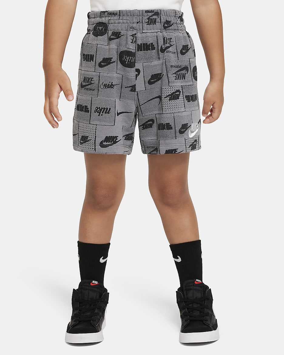 Nike Sportswear Club Toddler Printed Shorts - Smoke Grey