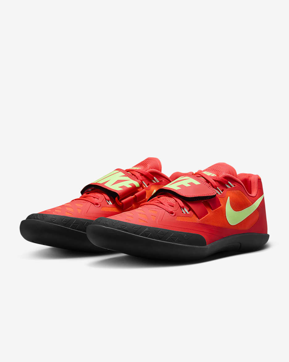 Nike Zoom SD 4 Track & Field Throwing Shoes - Bright Crimson/Hyper Orange/Lime Blast/Washed Coral