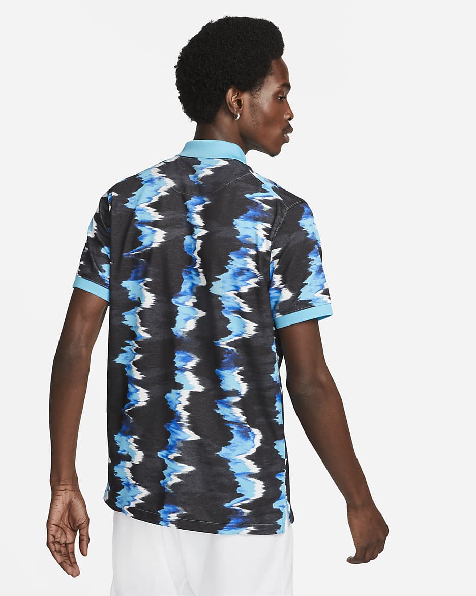 The Nike Polo Print Slim-Fit Polo - Baltic Blue