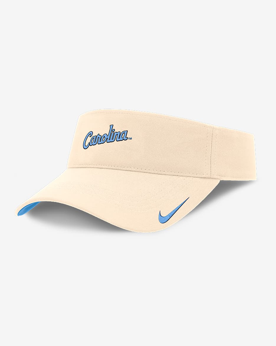 North Carolina Tar Heels Primetime Ace Men's Nike Dri-FIT College Adjustable Visor - Natural