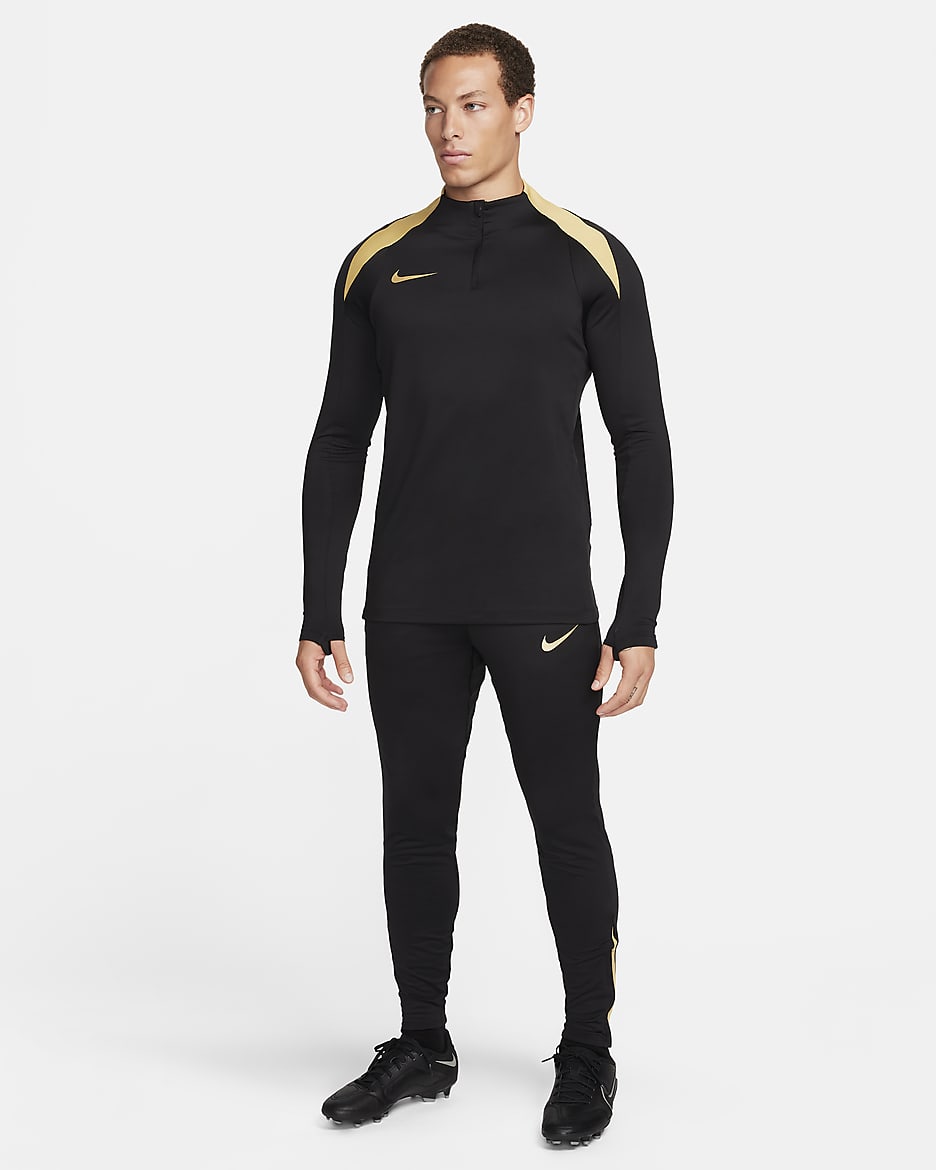 Nike Strike Dri-FIT Fußballhose für Herren - Schwarz/Schwarz/Jersey Gold/Metallic Gold