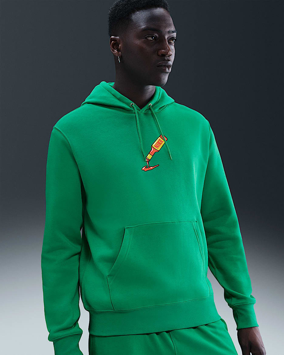 Nike Sportswear Club Pullover Fleece Hoodie - Stadium Green